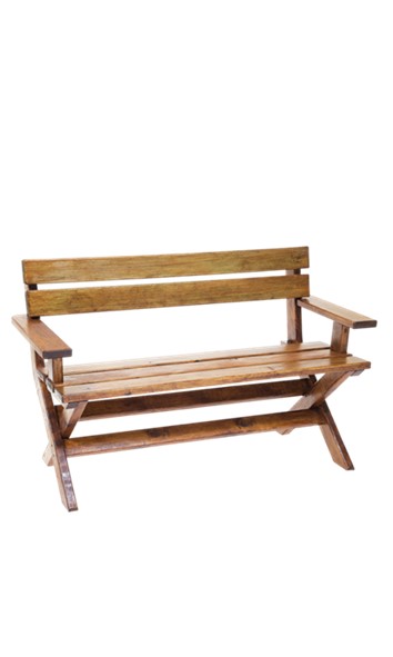 Bench with Arms 1.2m Teak